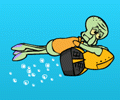 Squidward Diving